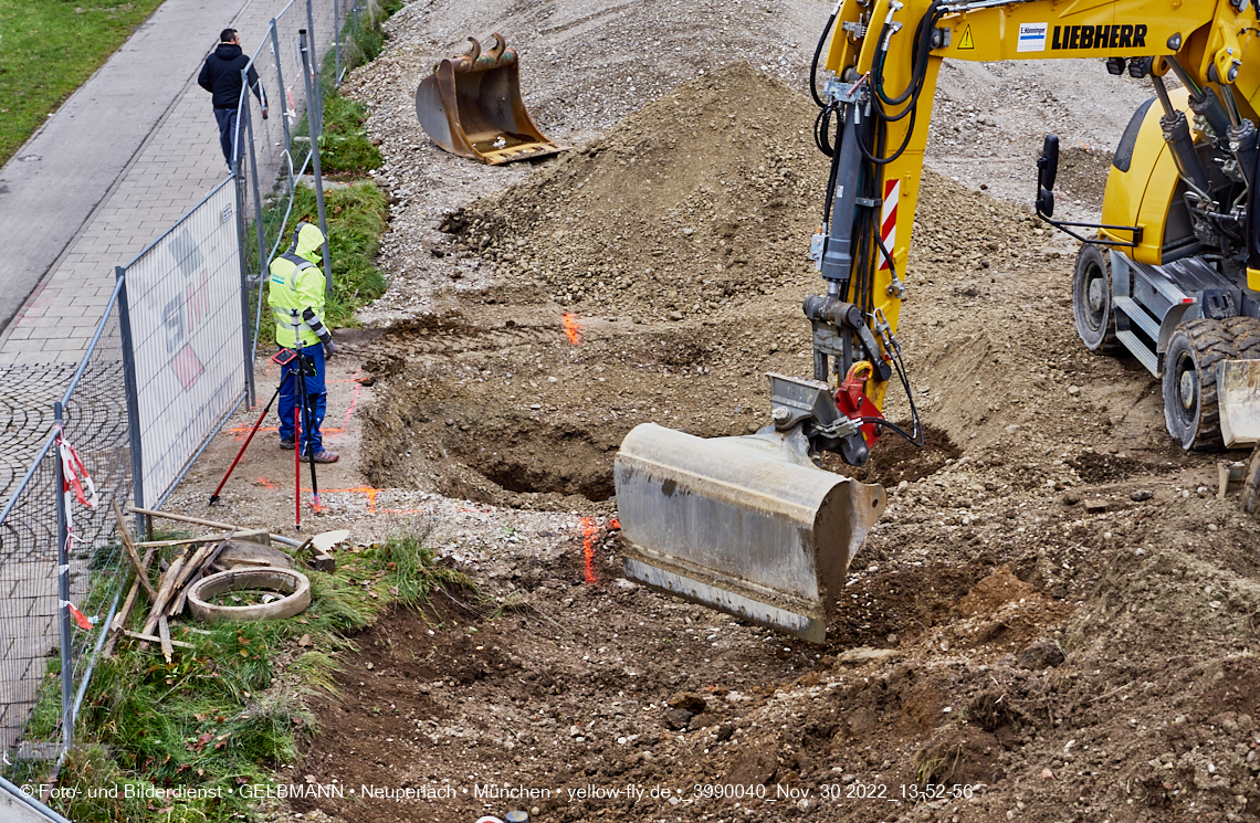 30.11.2022 - Baustelle an der Quiddestraße Haus für Kinder in Neuperlach